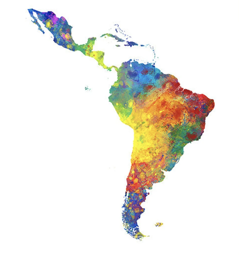 map of Latin America