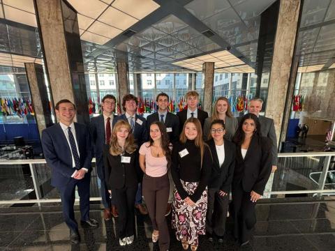 Tulane delegation with professors