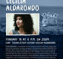 Cecilia Aldarondo Event Promotional Flyer