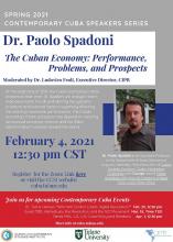 Contemporary Cuba Speaker Series - Paolo Spadoni Promotional Flyer
