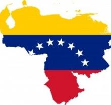 Flag map of Venezuela 